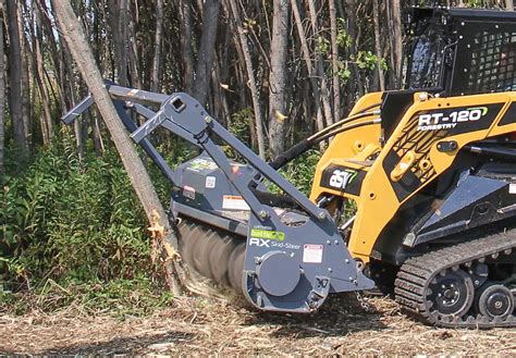 skid steer clearing brush grass and small trees|mulching attachment for skid steer.